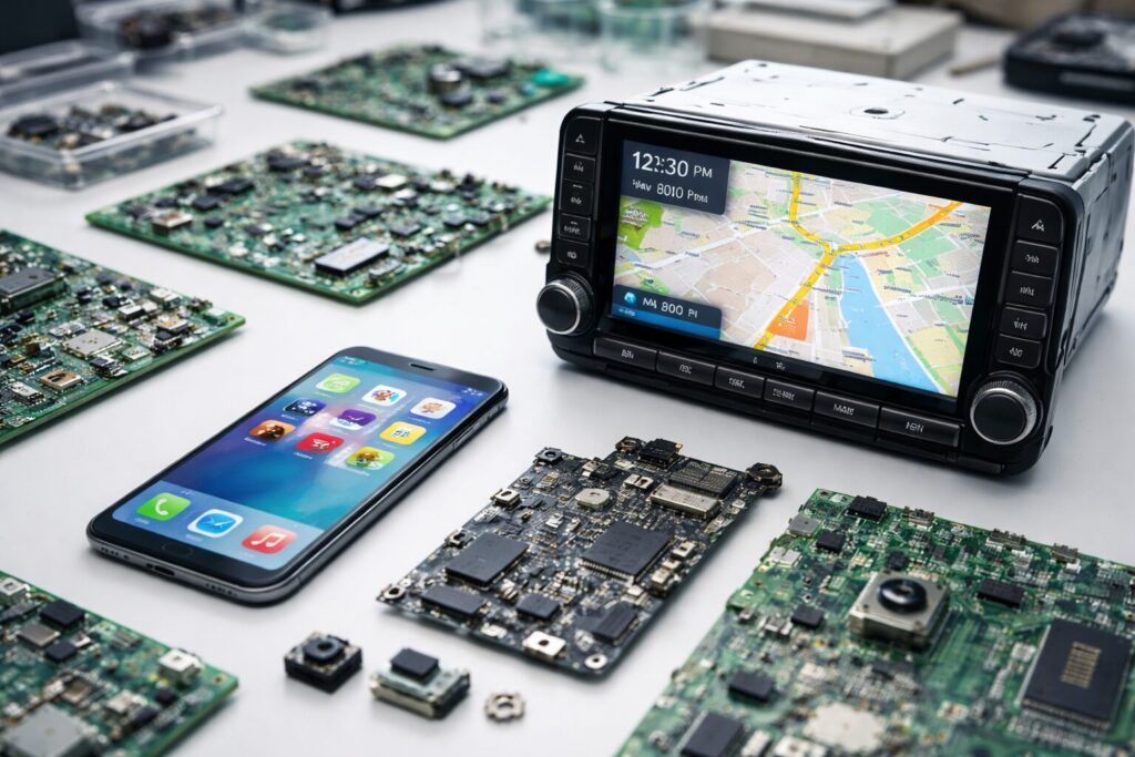 スマートフォン・カーナビ等電子部品の検査