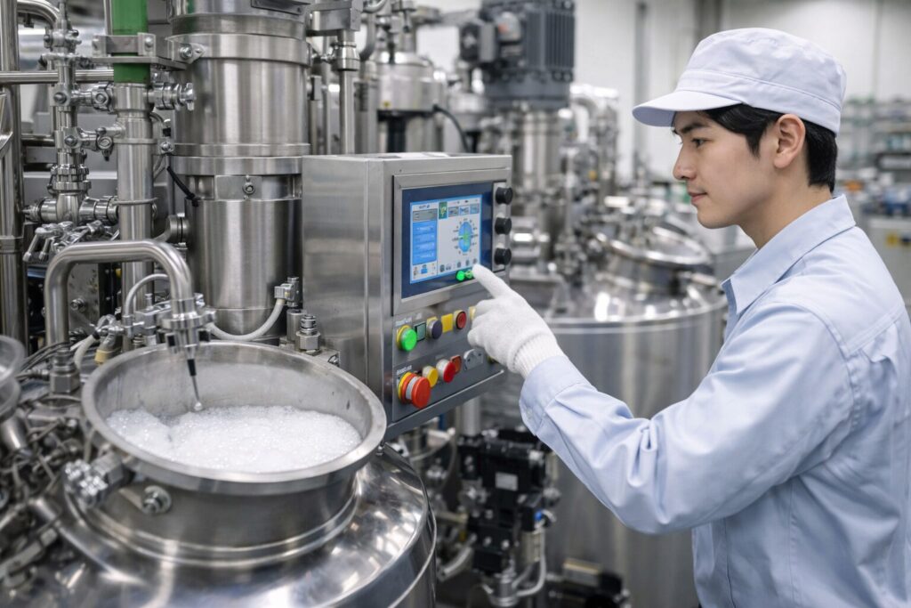 研磨液製造機械のマシンオペレーター