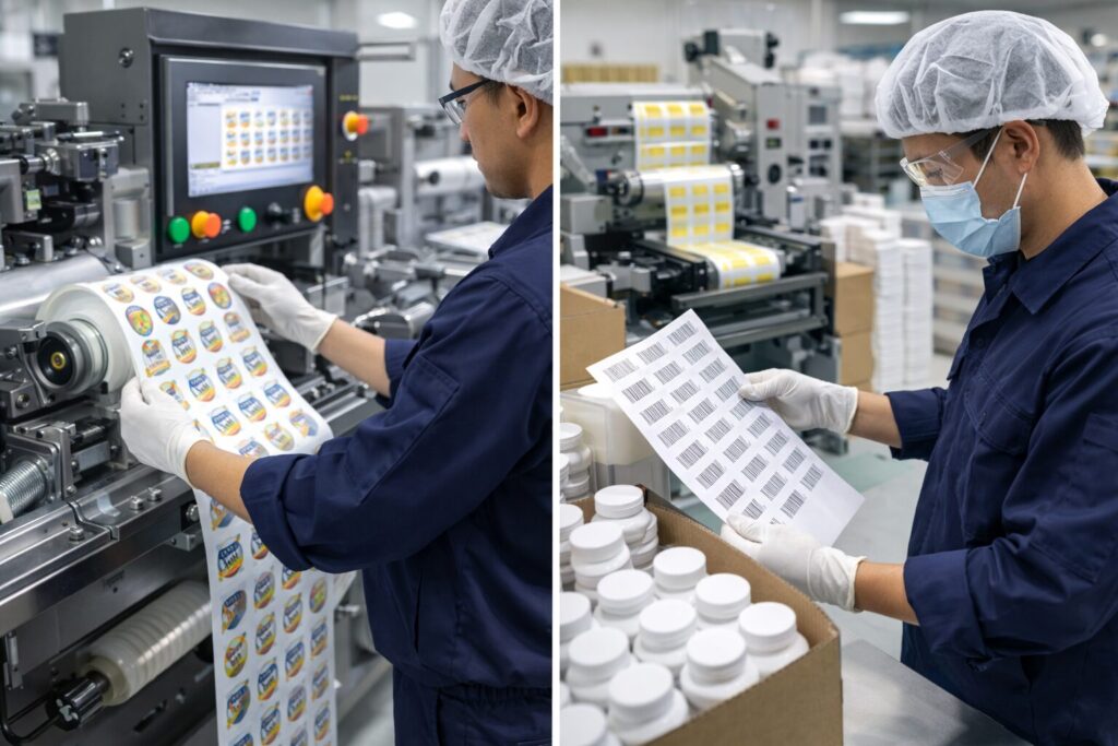 シール及びラベル等の印刷オペレータ付帯業務