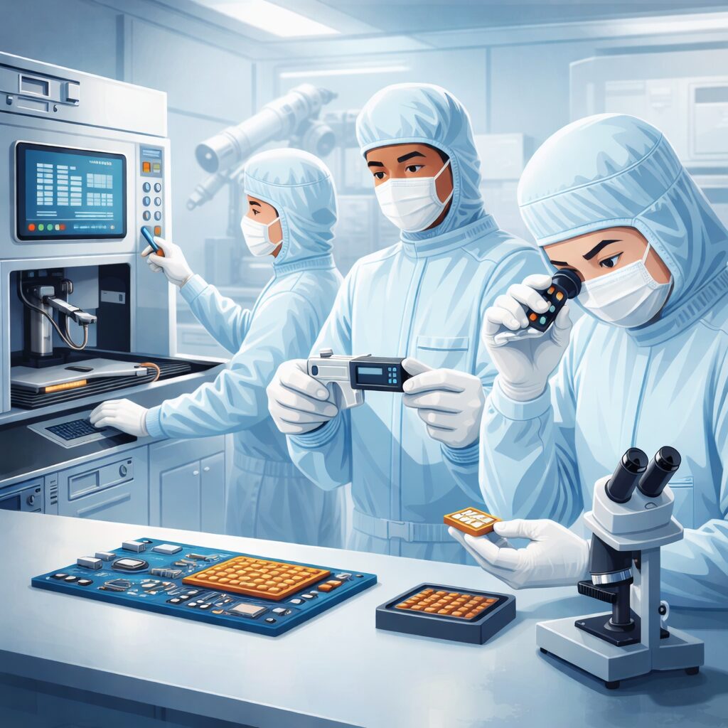 電子部品の製造マシンオペレーター・測定・検査