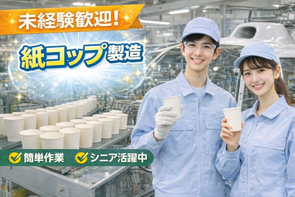 紙コップ製造のお仕事！