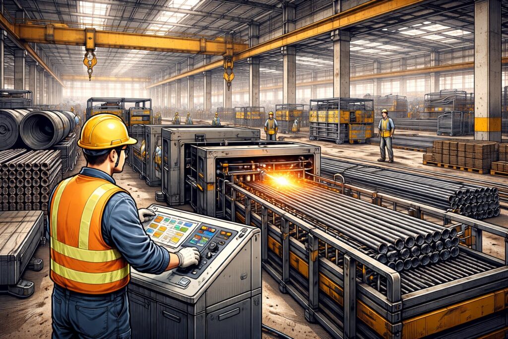 鉄筋の製造マシンオペレーター