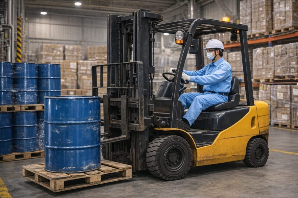 倉庫内フォークリフト作業のお仕事です！