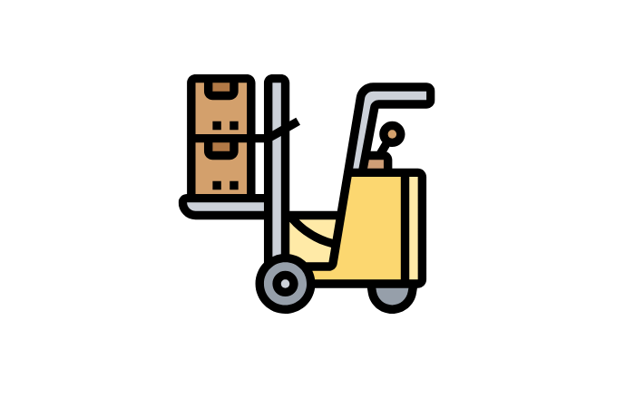 冷凍食品などフォークリフト運搬